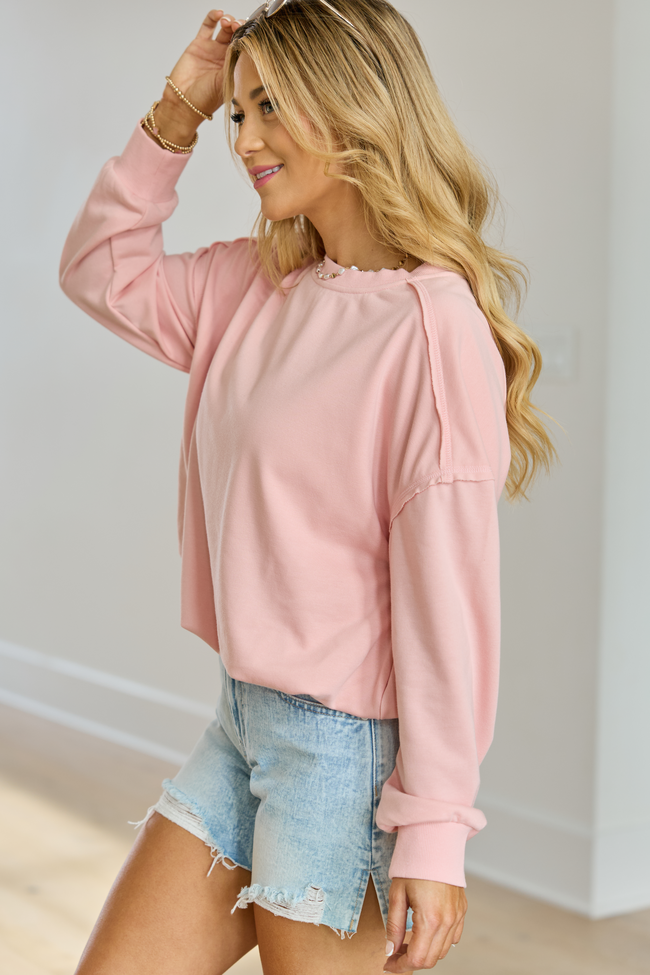 Prestyn Pink Bubble Long Sleeve Top