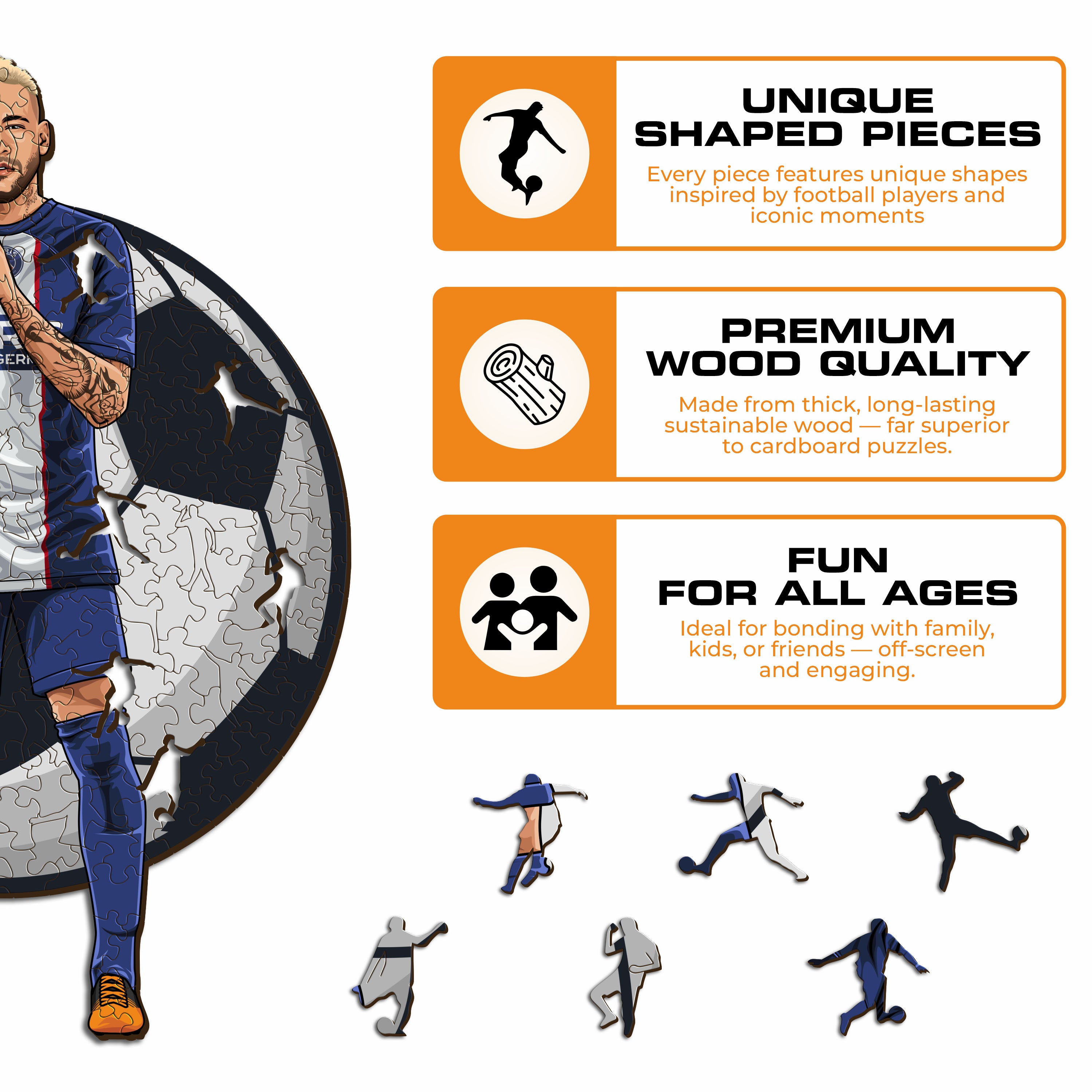 Neymar Jr. - Wooden Puzzle