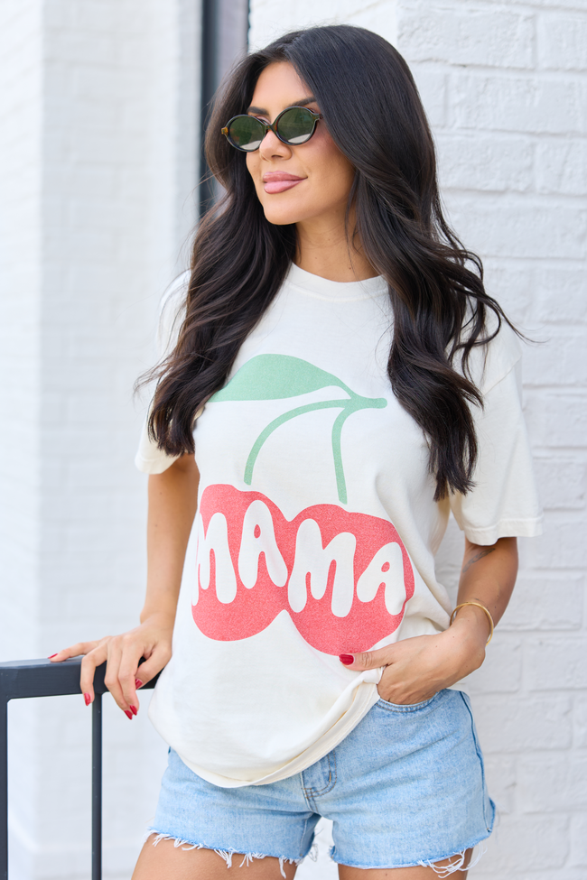 Cherry Mama Ivory Graphic Tee