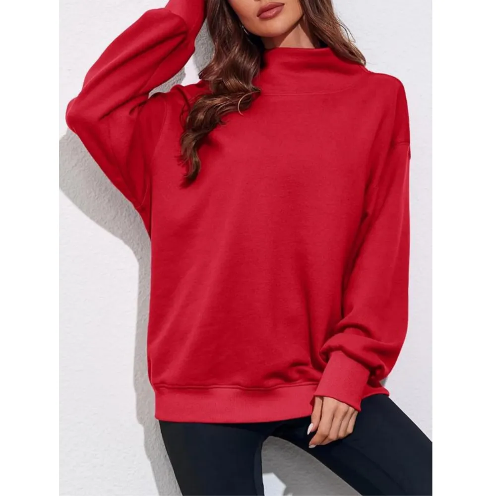 Women's Oversized Turtleneck Sweatshirt