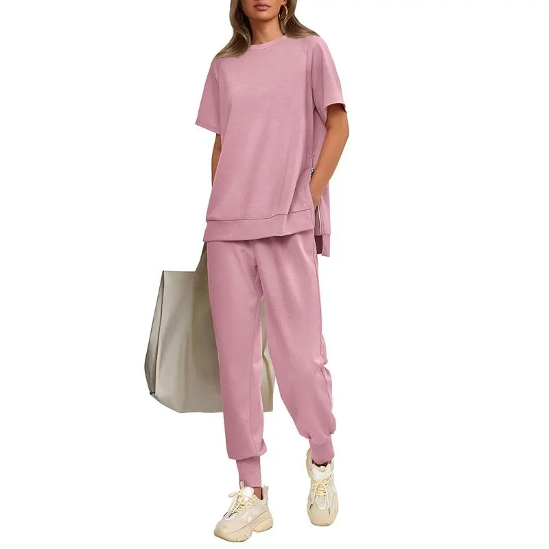 Women's 2-Piece Set Comfy Crew Neck Tracksuits