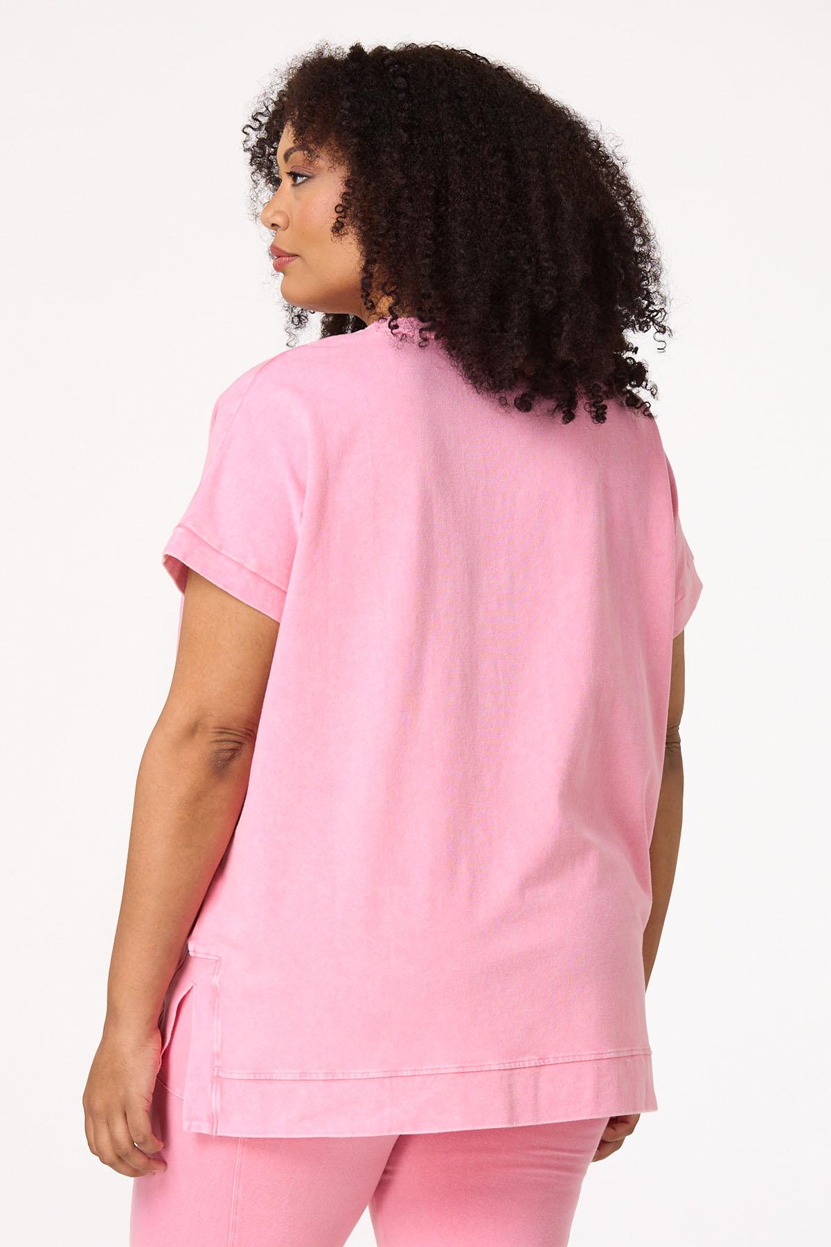 Plus Size Washed Pink Top