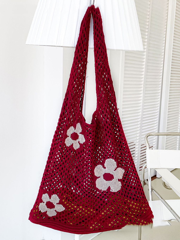 Original Creation Floral Weave Hollow Bags Accessories