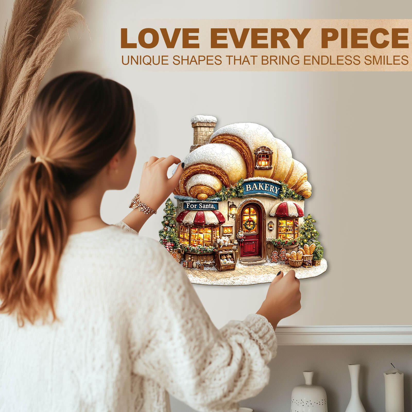 Christmas Bakery Wooden Jigsaw Puzzle