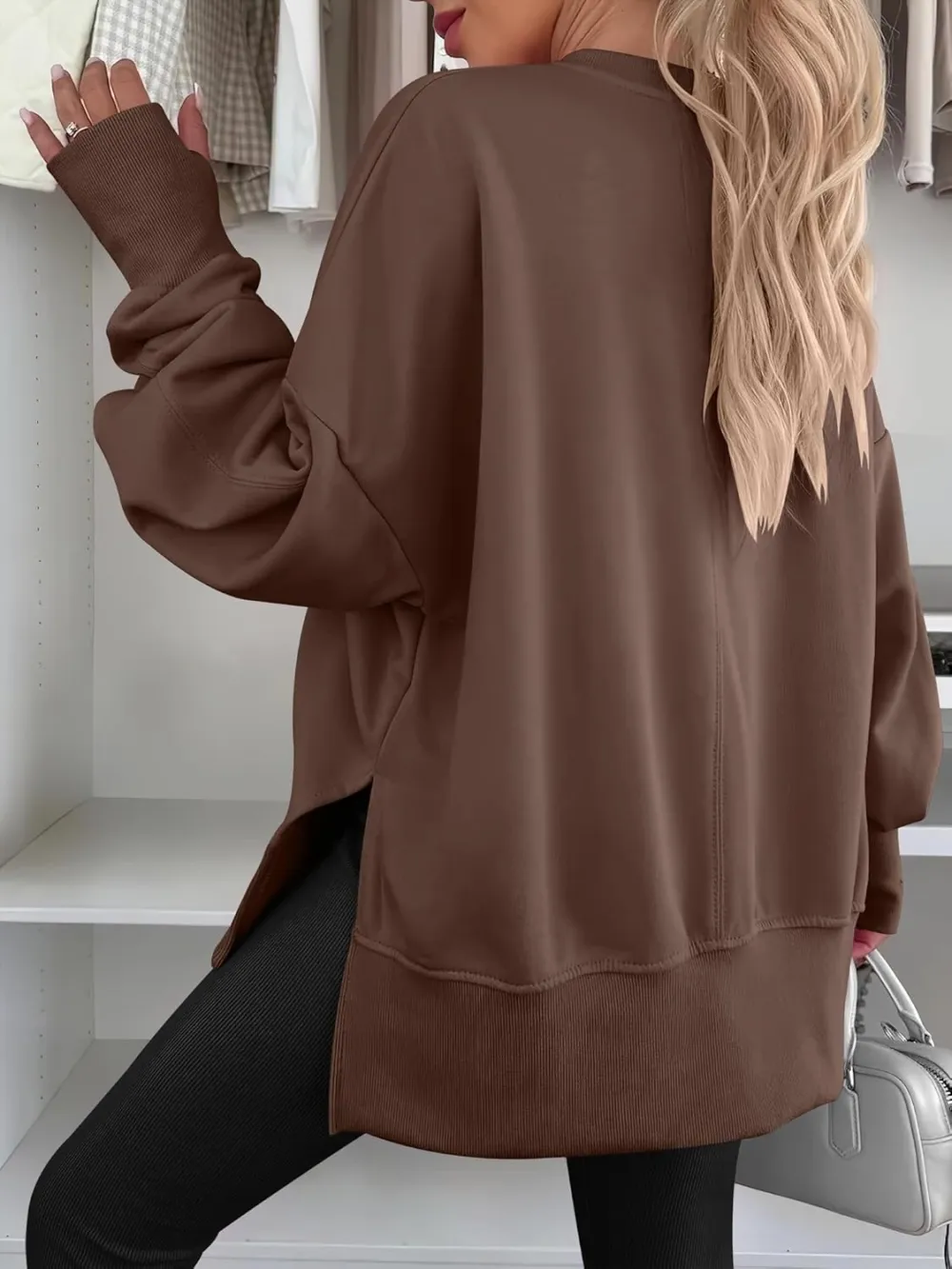 Women Oversized Sweatshirts Thumbhole Long Sleeve Hoodies Shirts