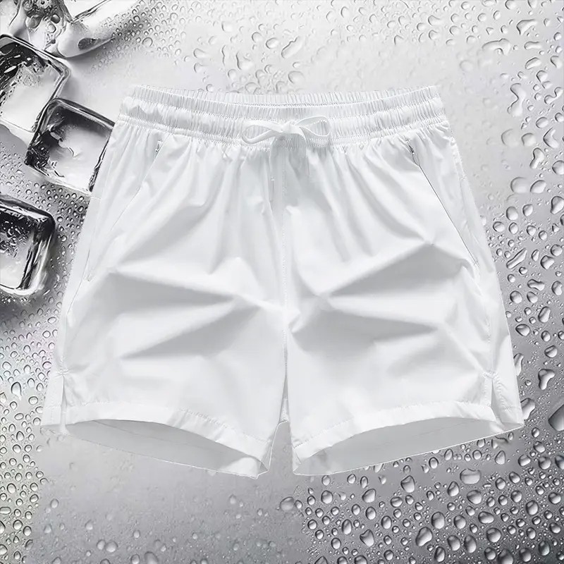 Men's Breathable Zipper Pocket Shorts – Casual Drawstring Athletic Fit