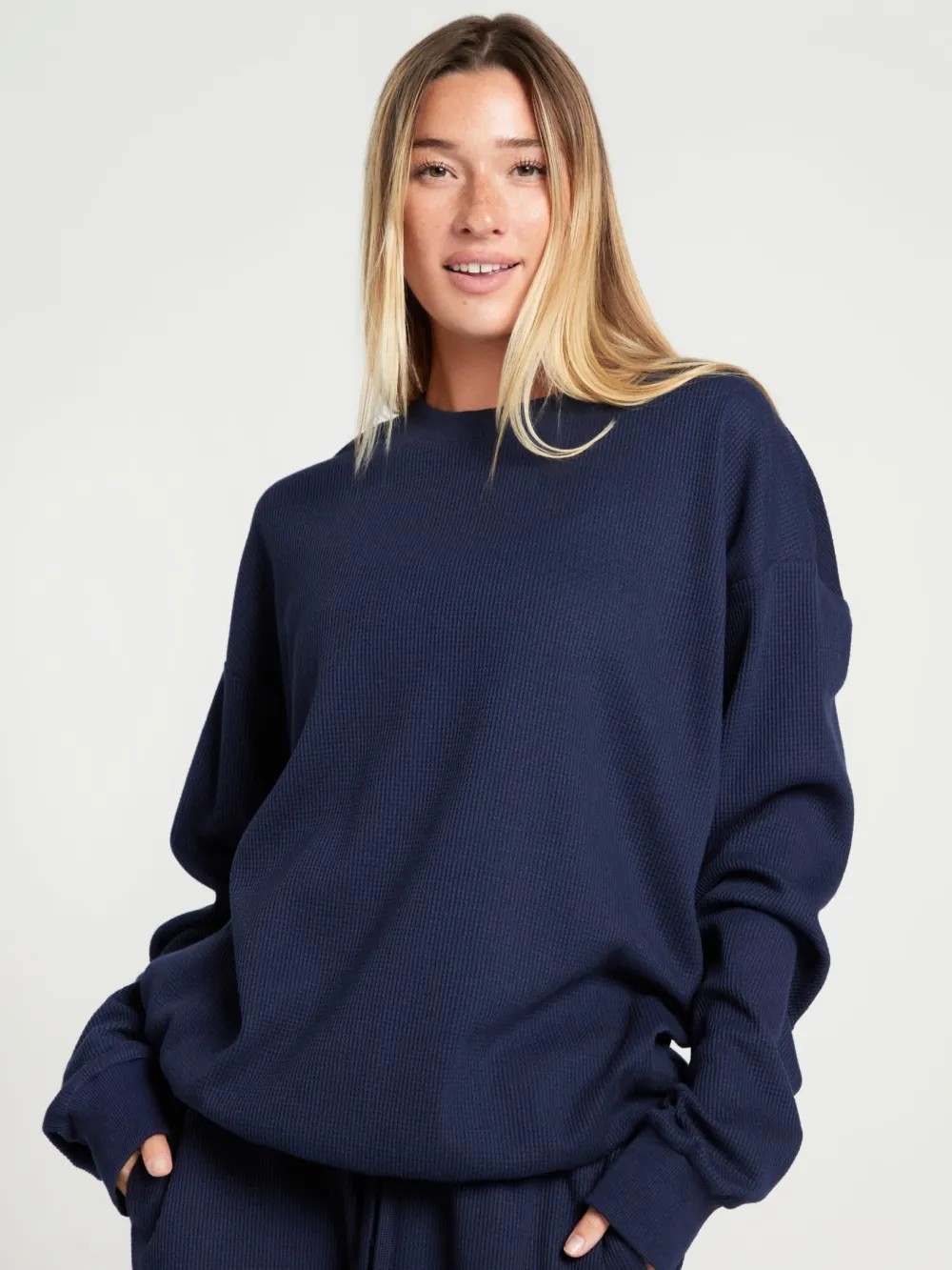 Waffle Lounge Long Sleeve Lounge Set