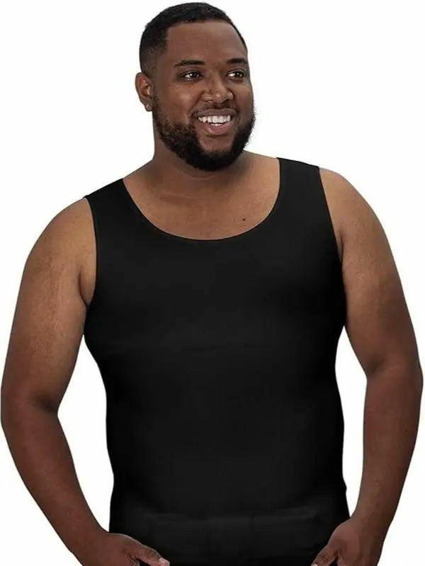 Men’s Compression Shapewear Shirt (Tall Fit) – Tummy Control Slimming Undershirt | Seamless Body Shaper for Gym & Daily Wear Menswear