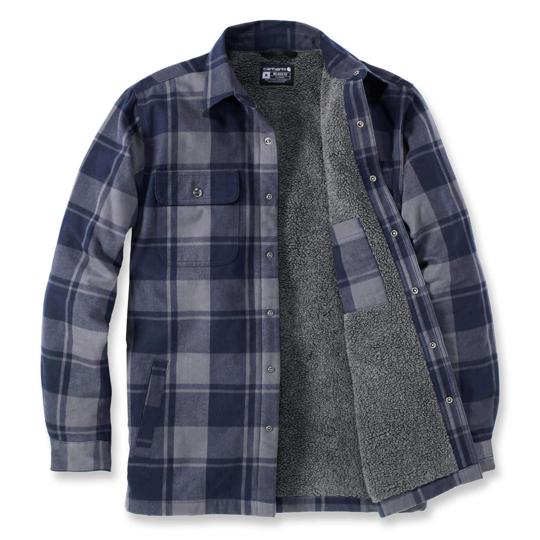CHT Heavyweight Flannel Relaxed Fit Sherpa-Lined Shirt Jacket 105939