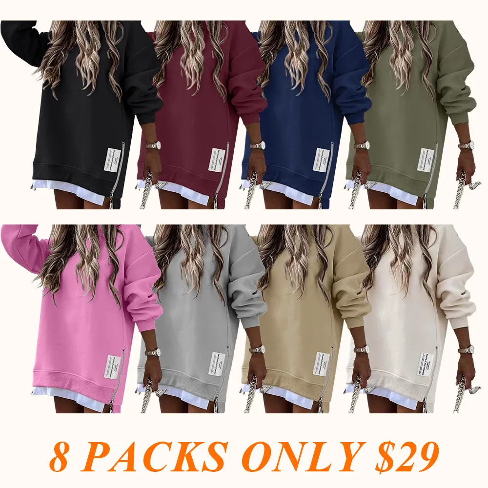 Womens Long Sleeve Pullover Sweatshirt