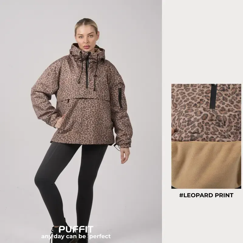 Waterproof oversized autumn hooded jacket