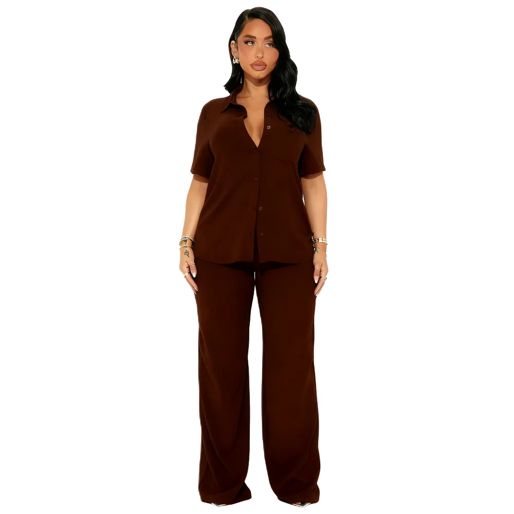 Women's Short Sleeve Pant Set