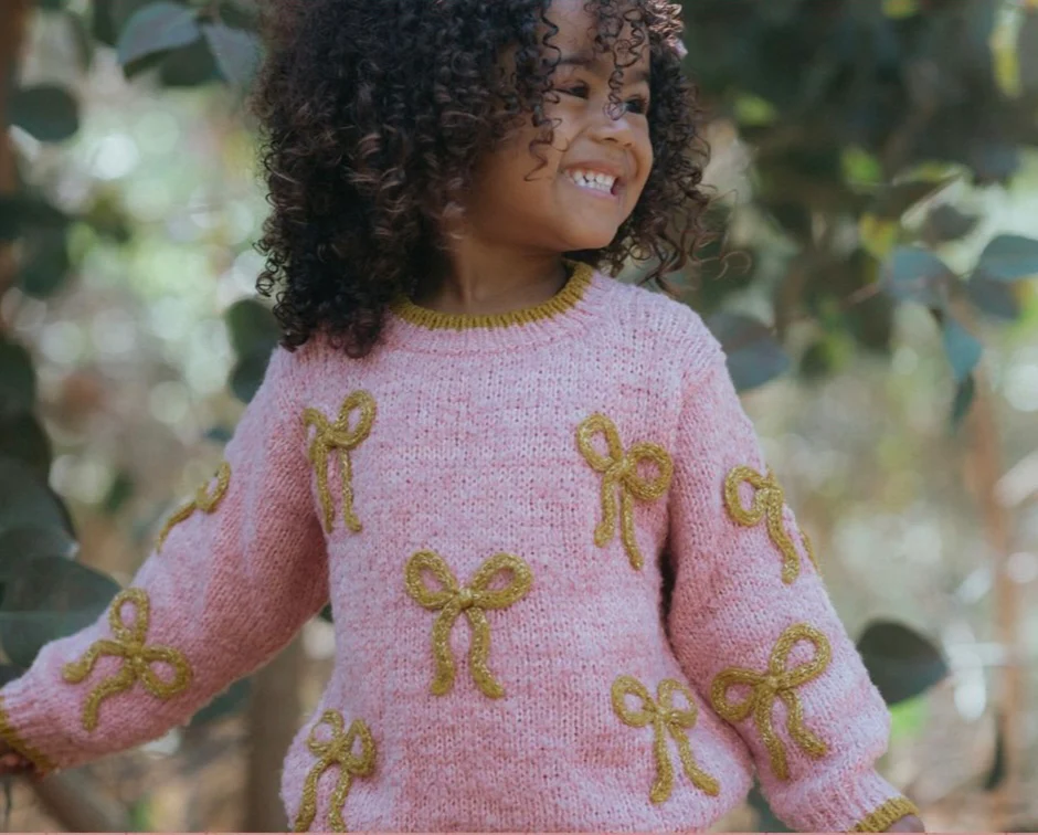 Bow Sweater- Rosewood