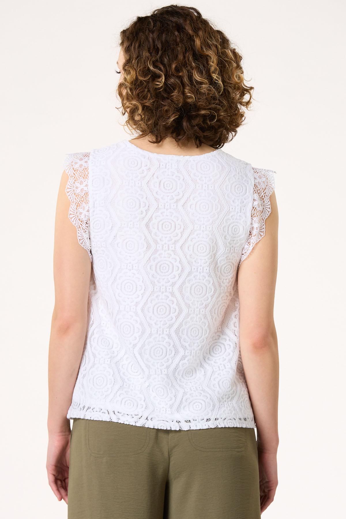Solid White Lace Tank