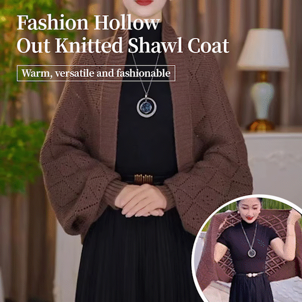 🔥2026 New Fashion🔥Hollow Out Knitted Shawl Coat
