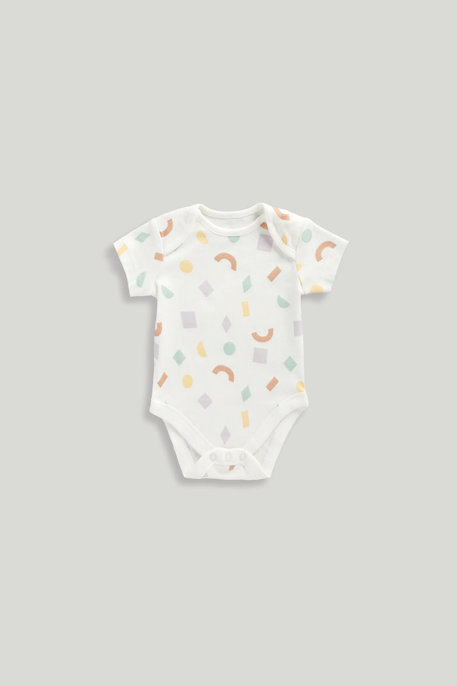 5 Pack Shapes Short-Sleeved Bodysuits