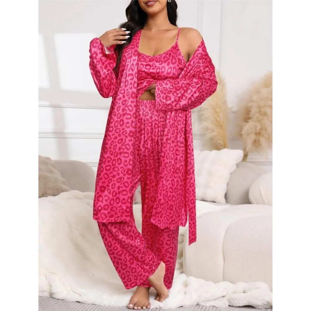 Women's Leopard Print Pajama Set