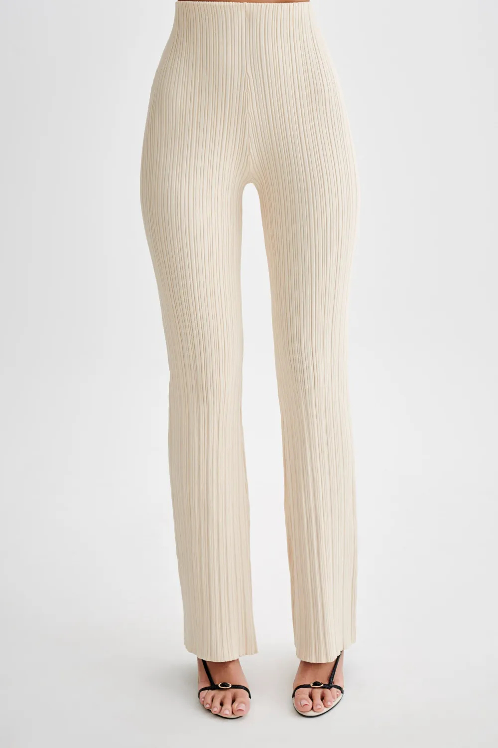 Straight Leg Rib Knit Pant