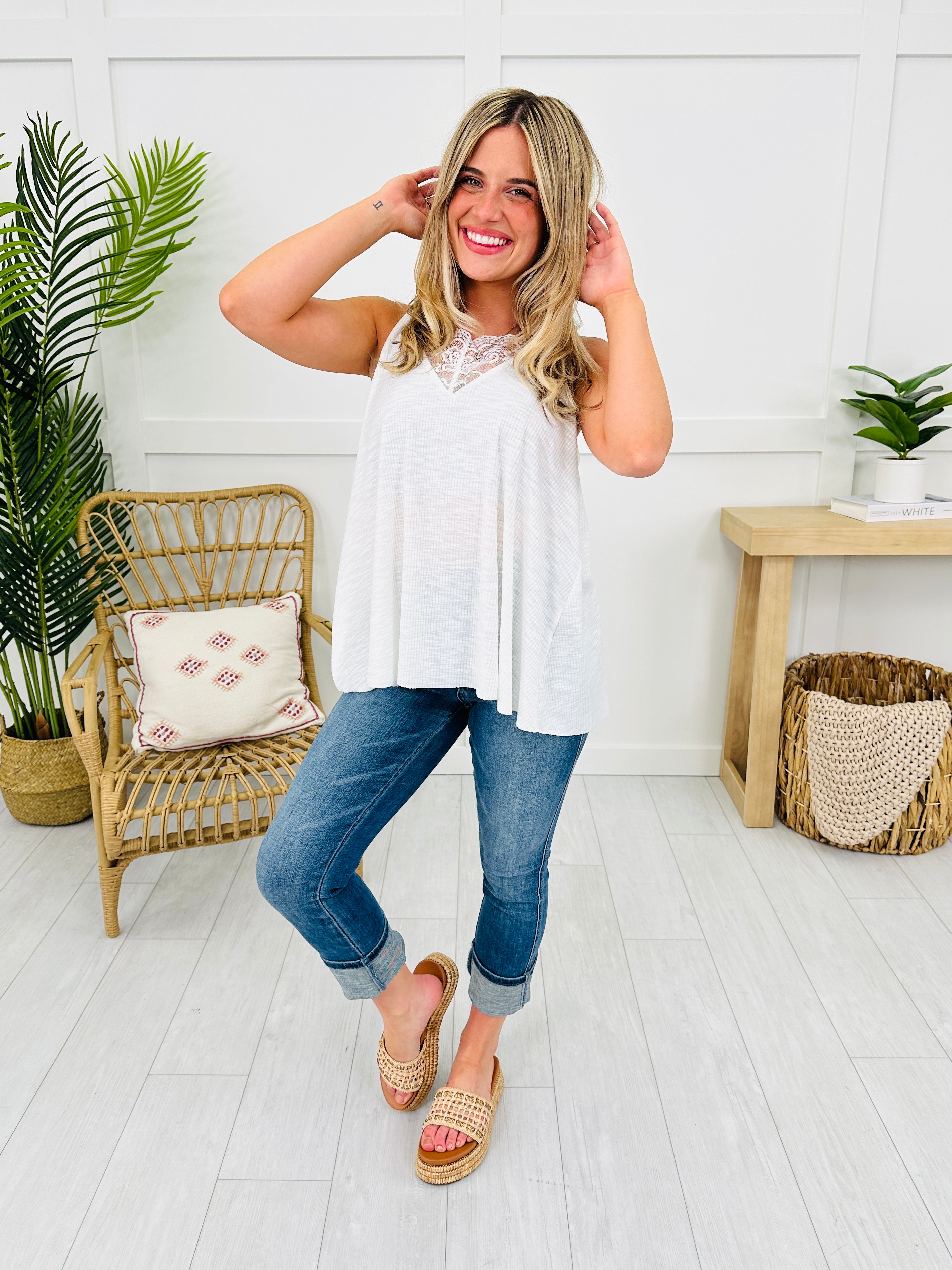 Softly Laced Tank Top- Multiple Colors!