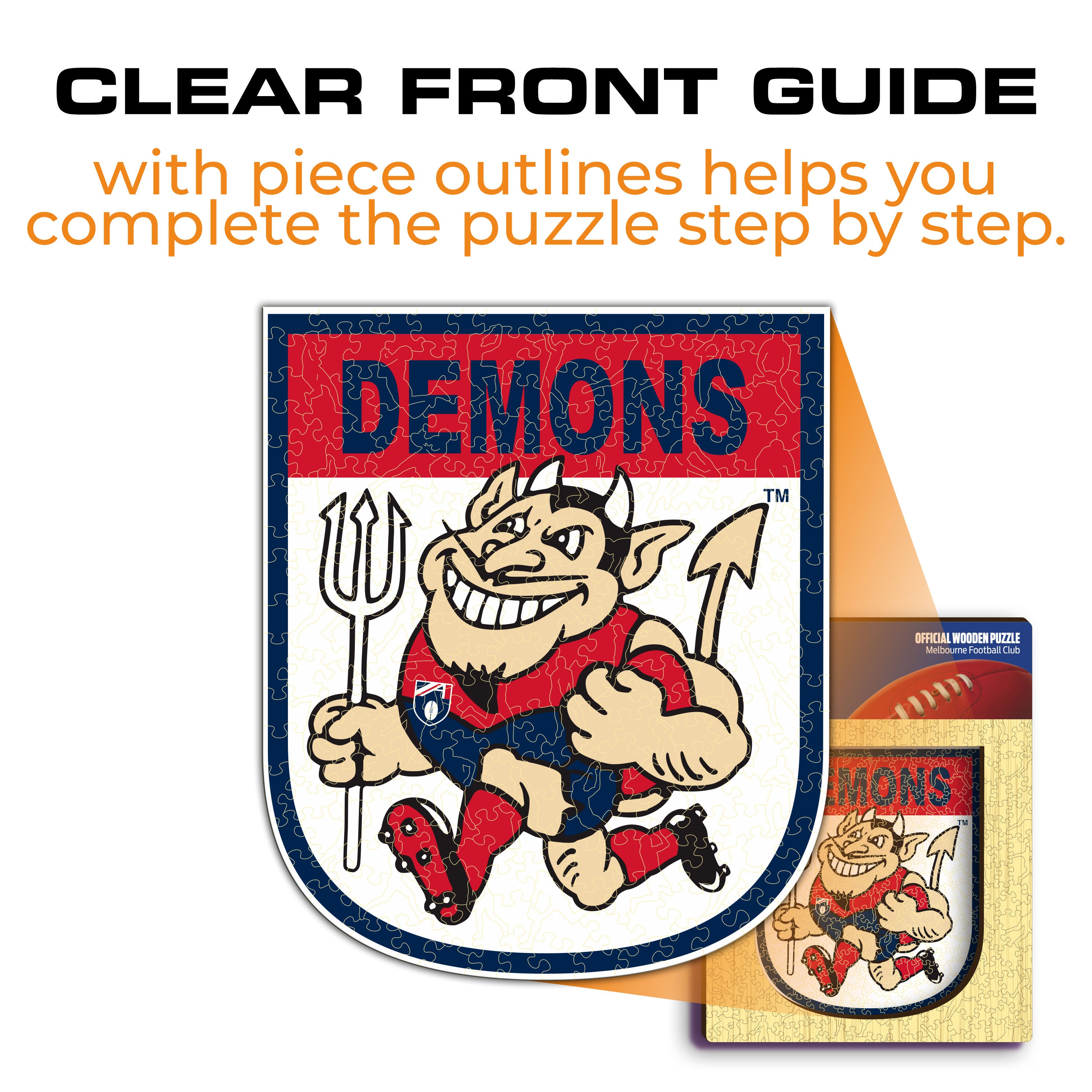 Melbourne FC Retro Mascot - Wooden Puzzle