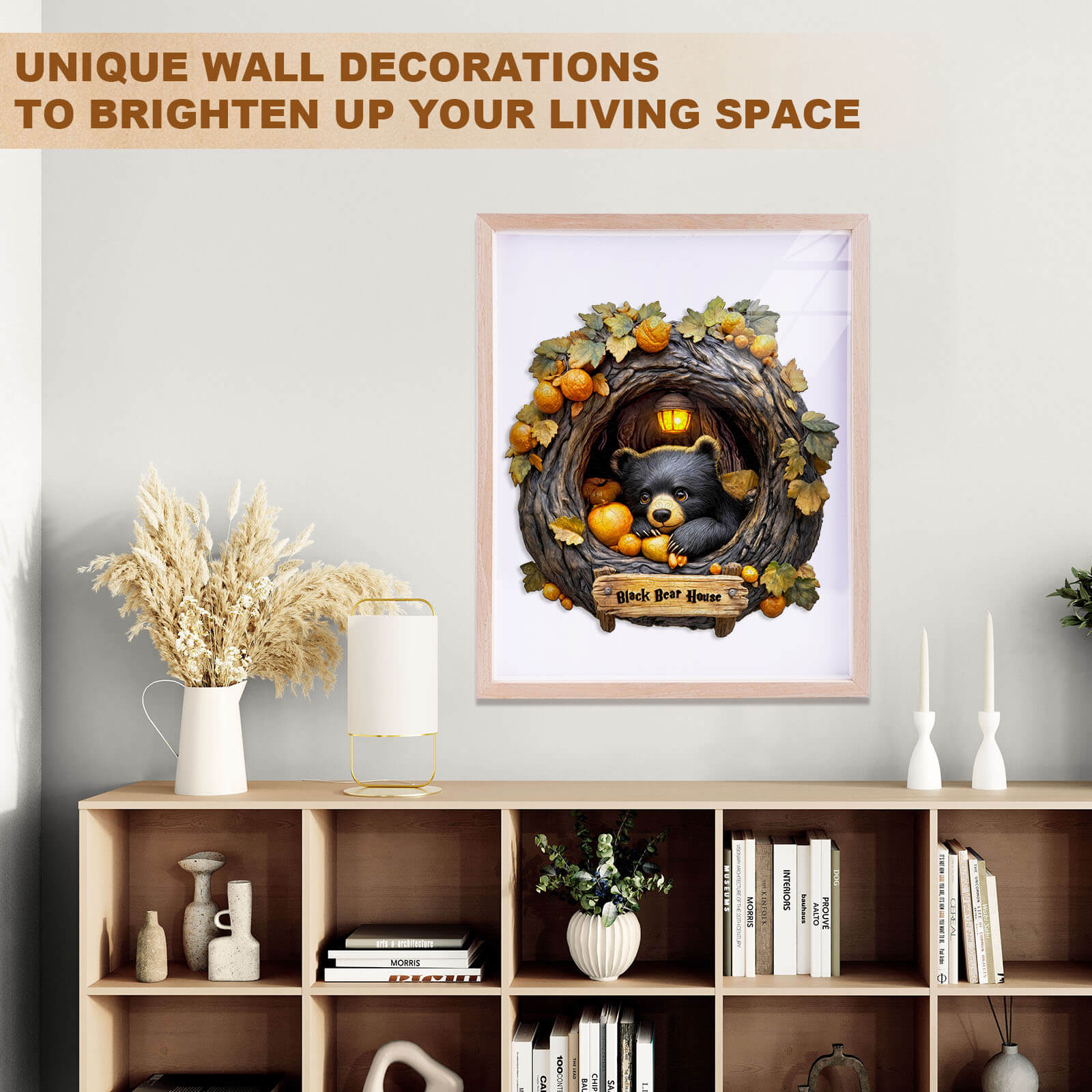 Orange Bear Wooden Jigsaw Puzzle