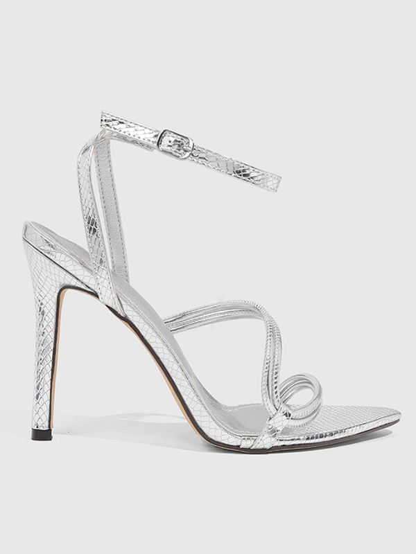 Belt Buckle Hollow Split-Joint Pumps Sandals