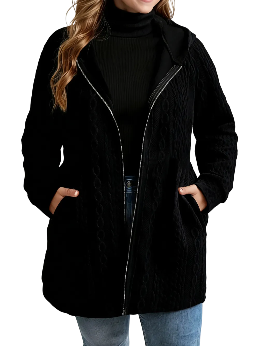 Women's Solid Color Pocket Coat