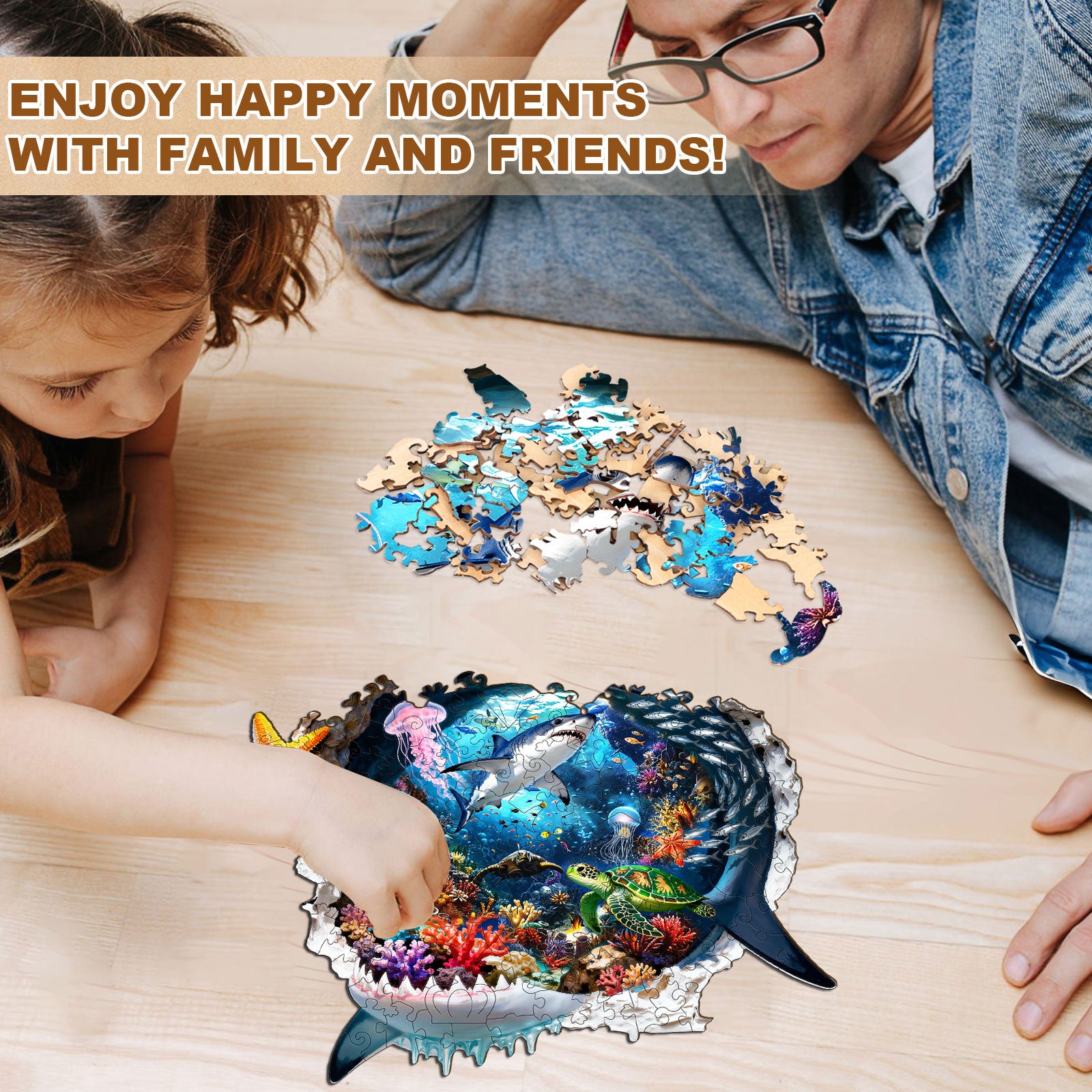 Shark Alert Wooden Jigsaw Puzzle