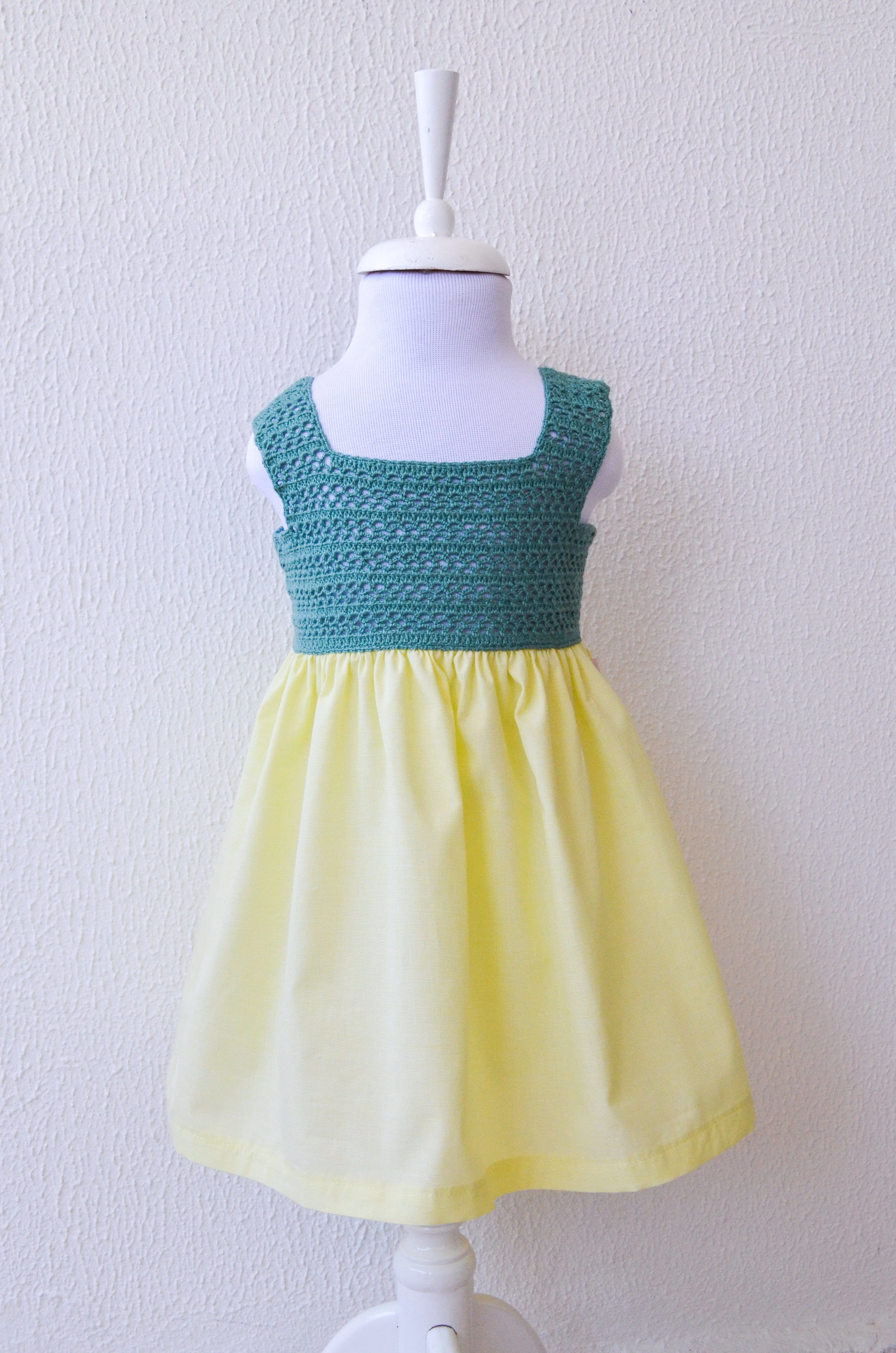 Sage Green Yellow Dress