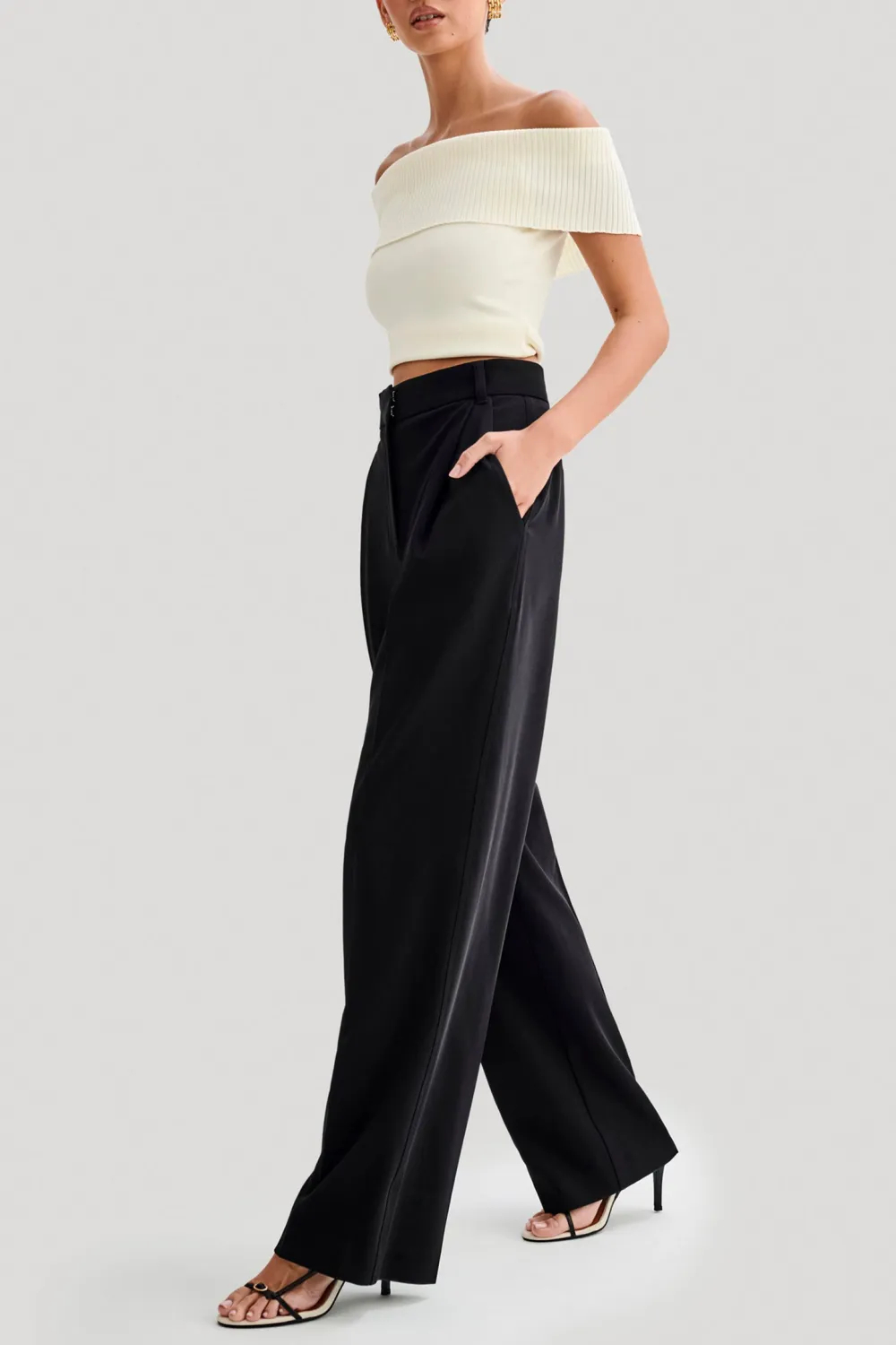 Off Shoulder Knit Top