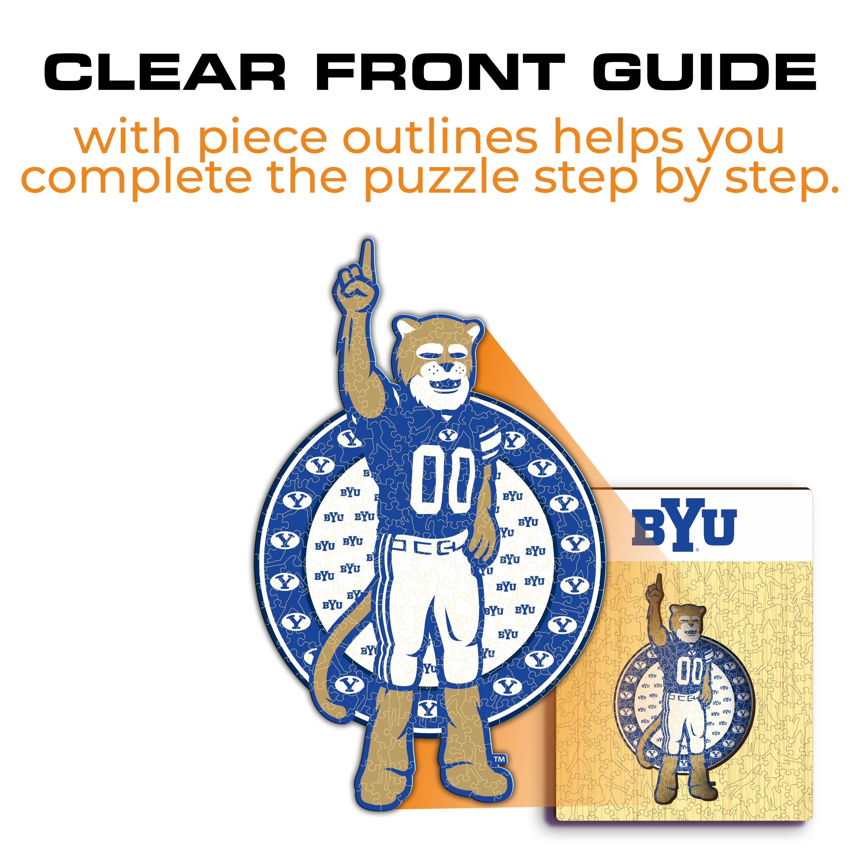 Brigham Young University Mascot - Wooden Puzzle
