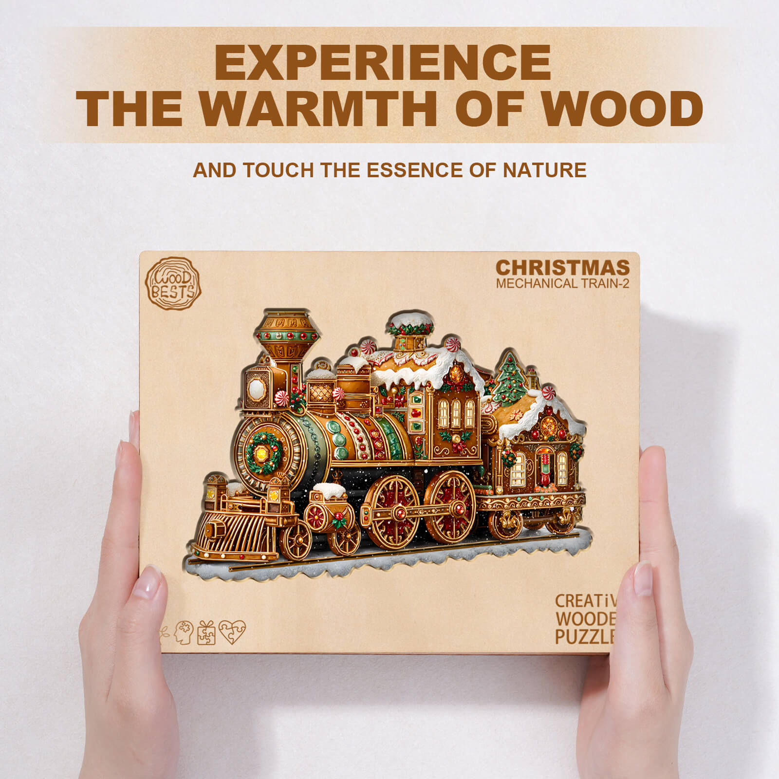 Christmas Mechanical Train-2 Wooden Jigsaw Puzzle