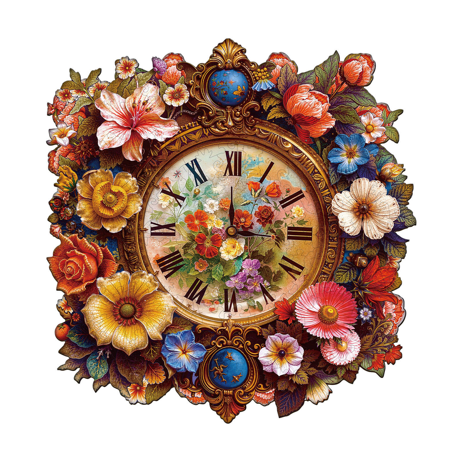 Floral Times  Wooden Jigsaw Puzzle