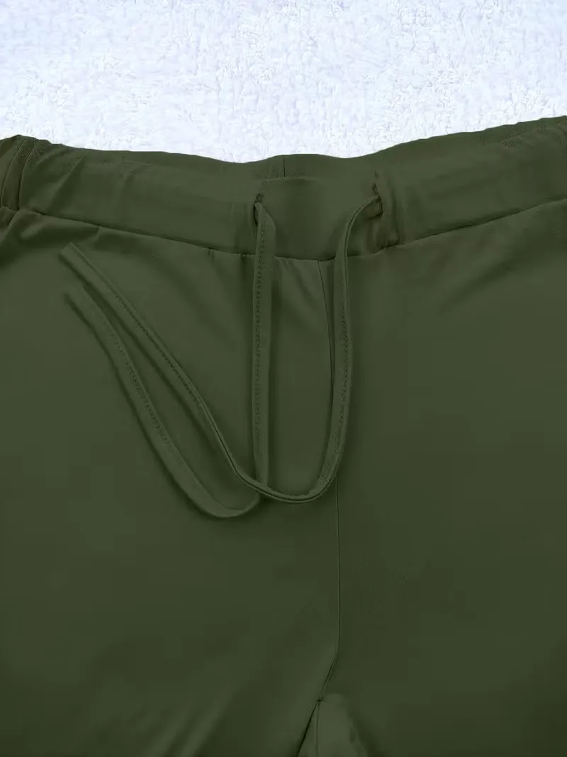 Women's Casual Fashion Long Pants, Unique Print, Drawstring Waist, Milk Silk Yoga Pants