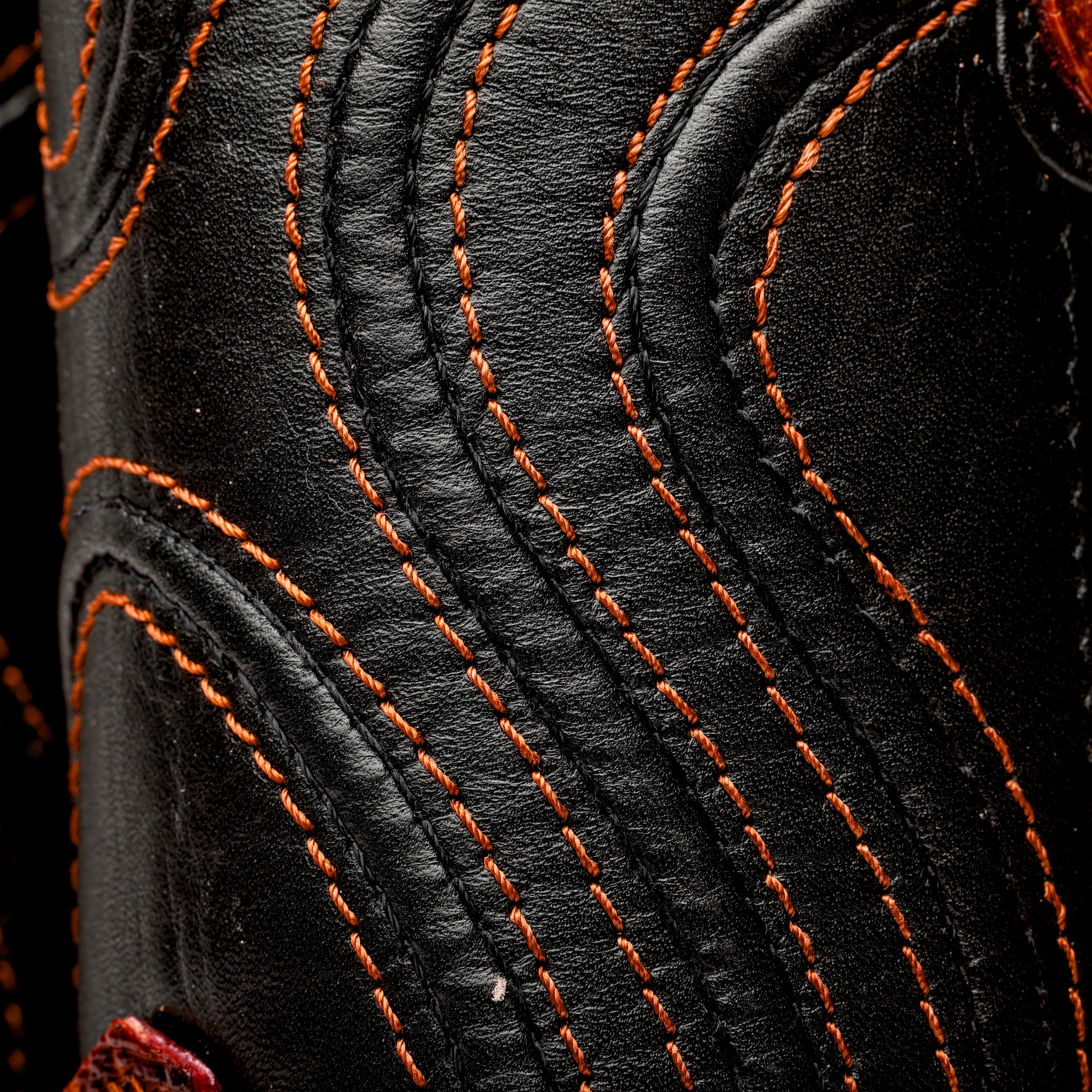 Cognac Jumbo Python Leather Boots - Square Toe