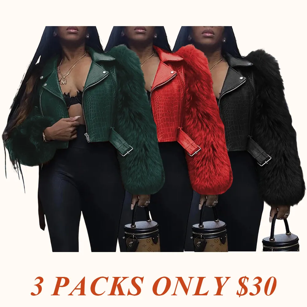 Women's Patchwork Fur Jacket