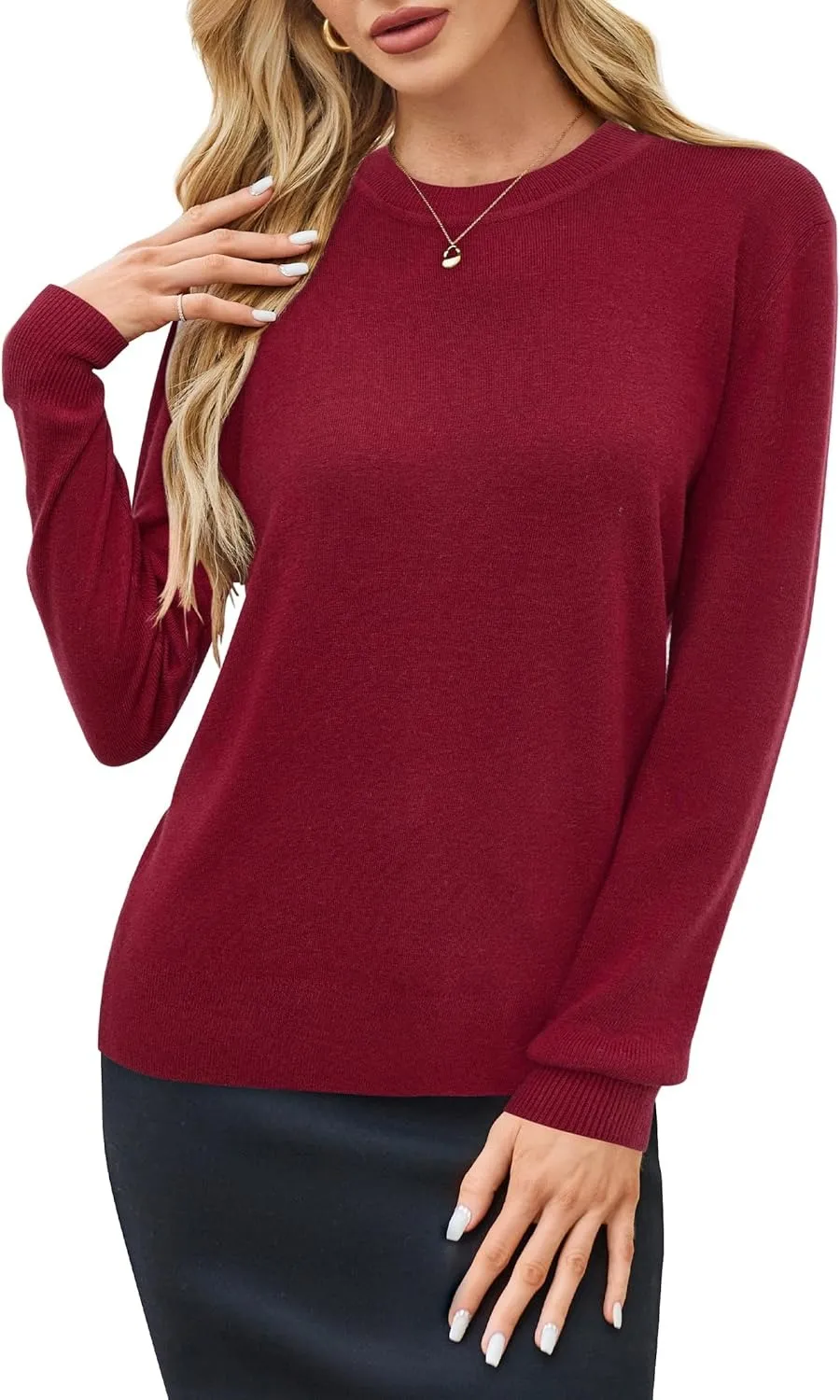 Women Fashion Wool Blend Sweater