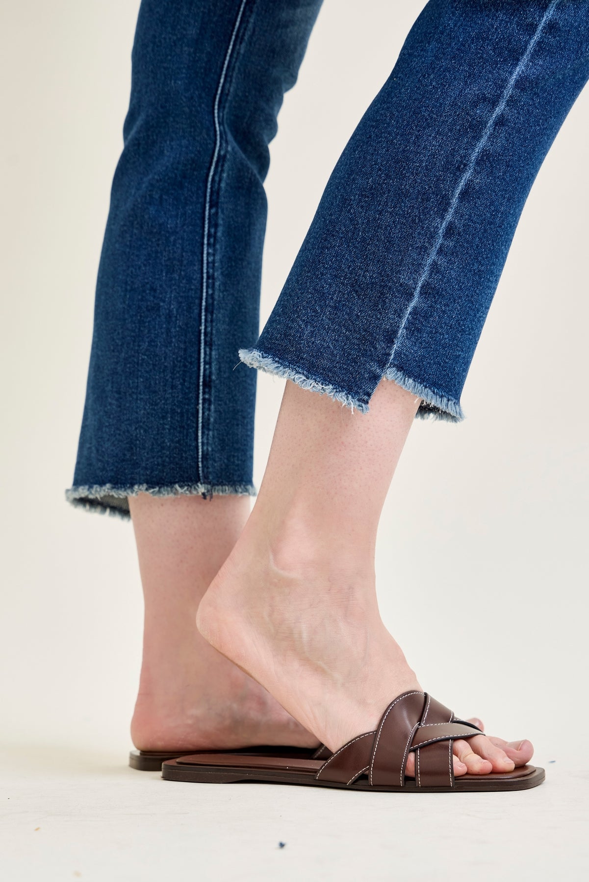 Scarlett High Rise Dark Wash Kick Flare