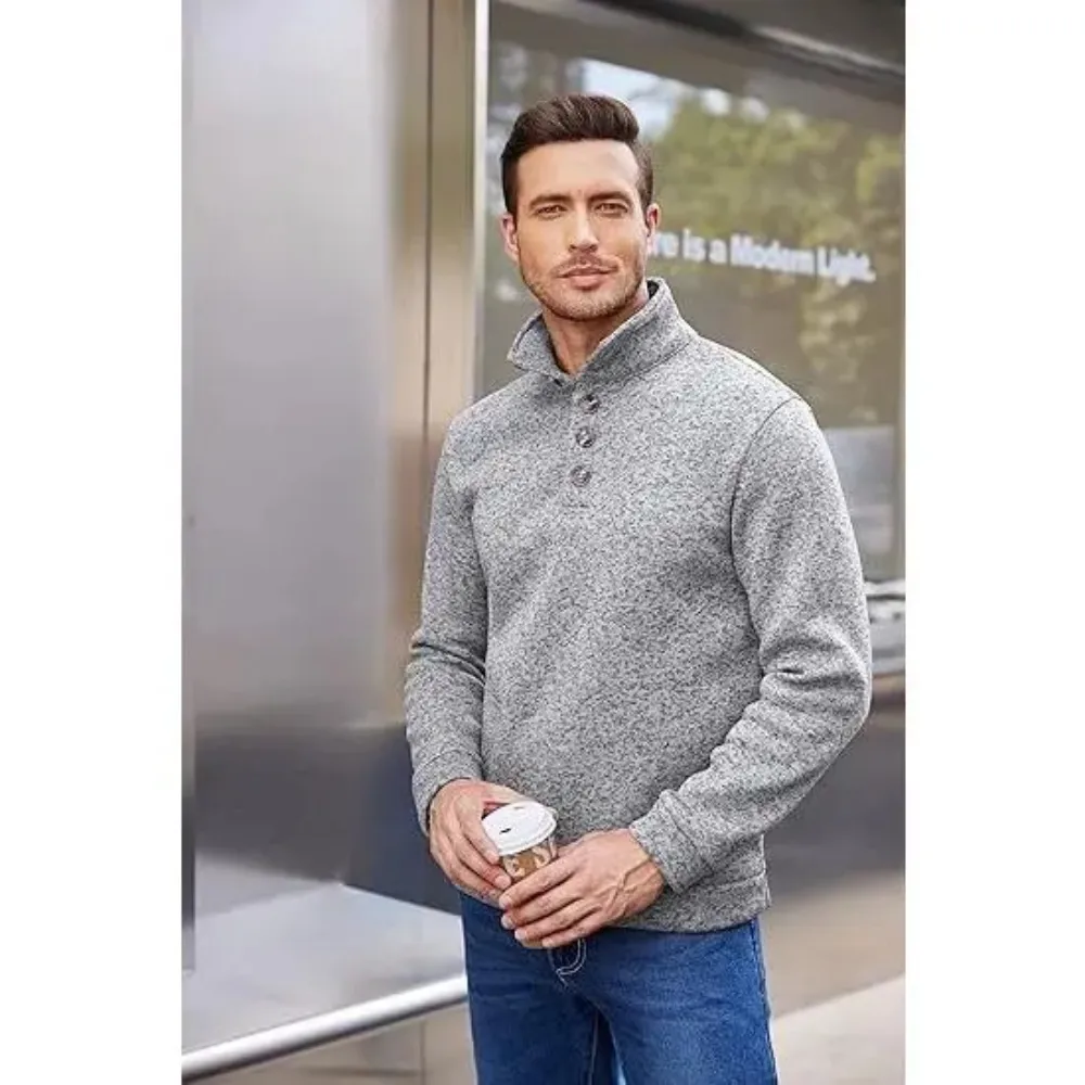 Men's Fitted Long Sleeve Turtleneck Pullover Sweater