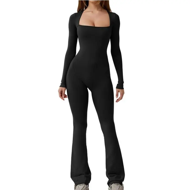 Jumpsuits for Women Square Neck Wide Leg