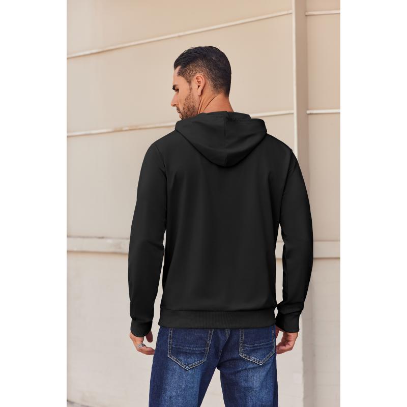 Fall Outfits Men's Medium Size Hoodie Pullover Long Sleeve Casual Fashion Sweatshirt with Drawstring & Kangaroo Pocket for Everyday Wear