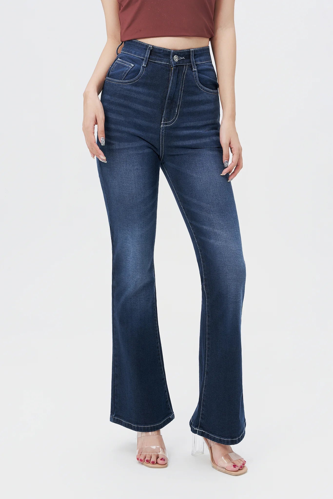 Deep Blue Flare Bootcut Jeans