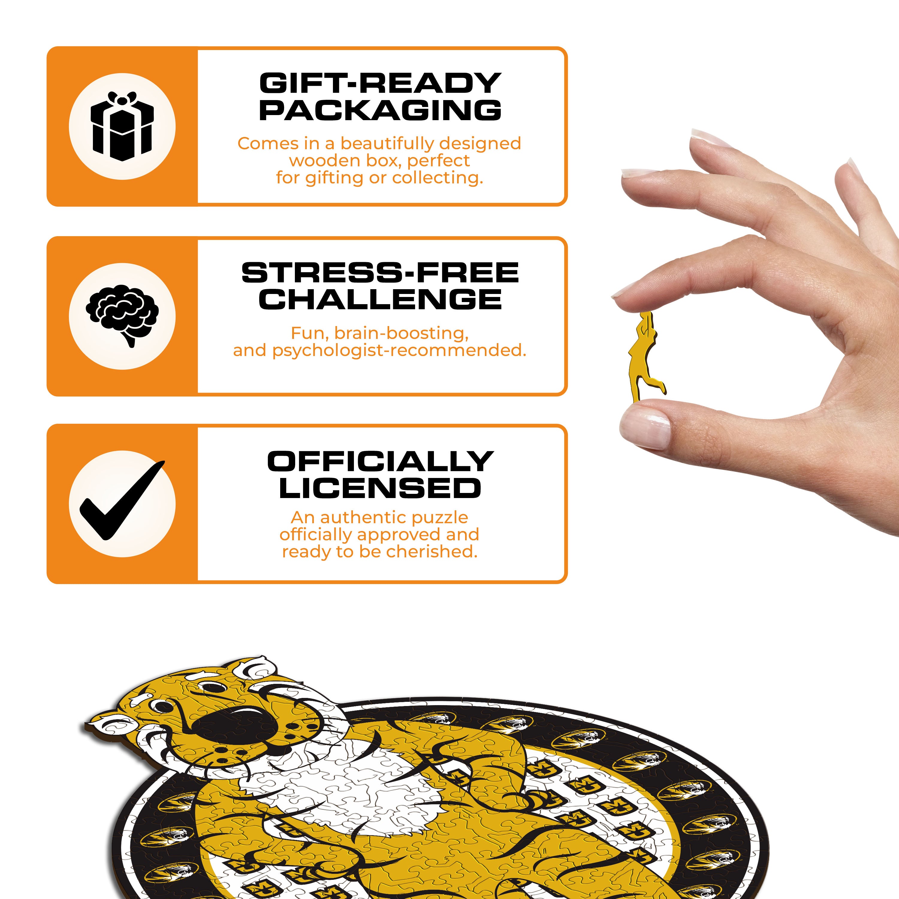 University of Missouri Mascot - Wooden Puzzle