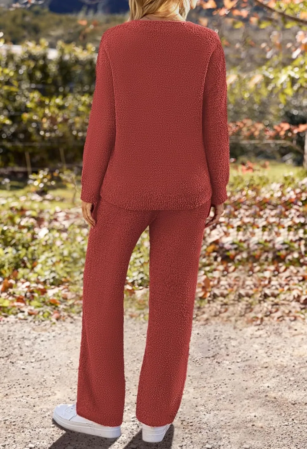 Women's Lounge Sets 2025 Fall Fashion 2 Piece Outfits Sweater Pajama Set