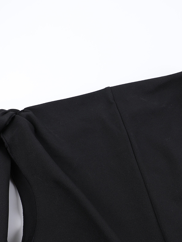 Asymmetric Solid Color Split-Joint Streamer Skinny Sleeveless One-shoulder Maxi Dresses Evening Dresses