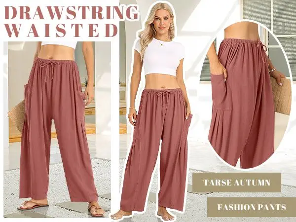 Womens Linen Wide Leg Pants (Less than $3 each!)