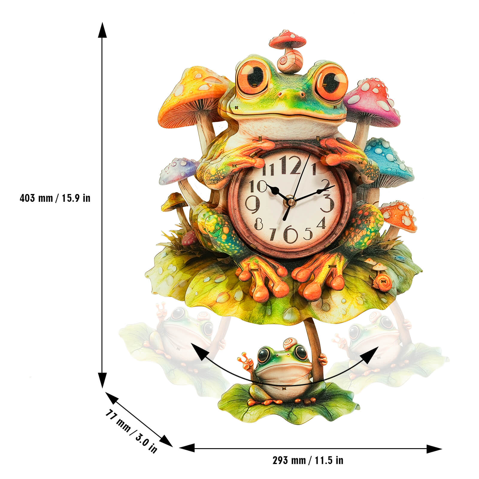 Frog– DIY Wooden Clock, 3D Puzzle Craft Kit