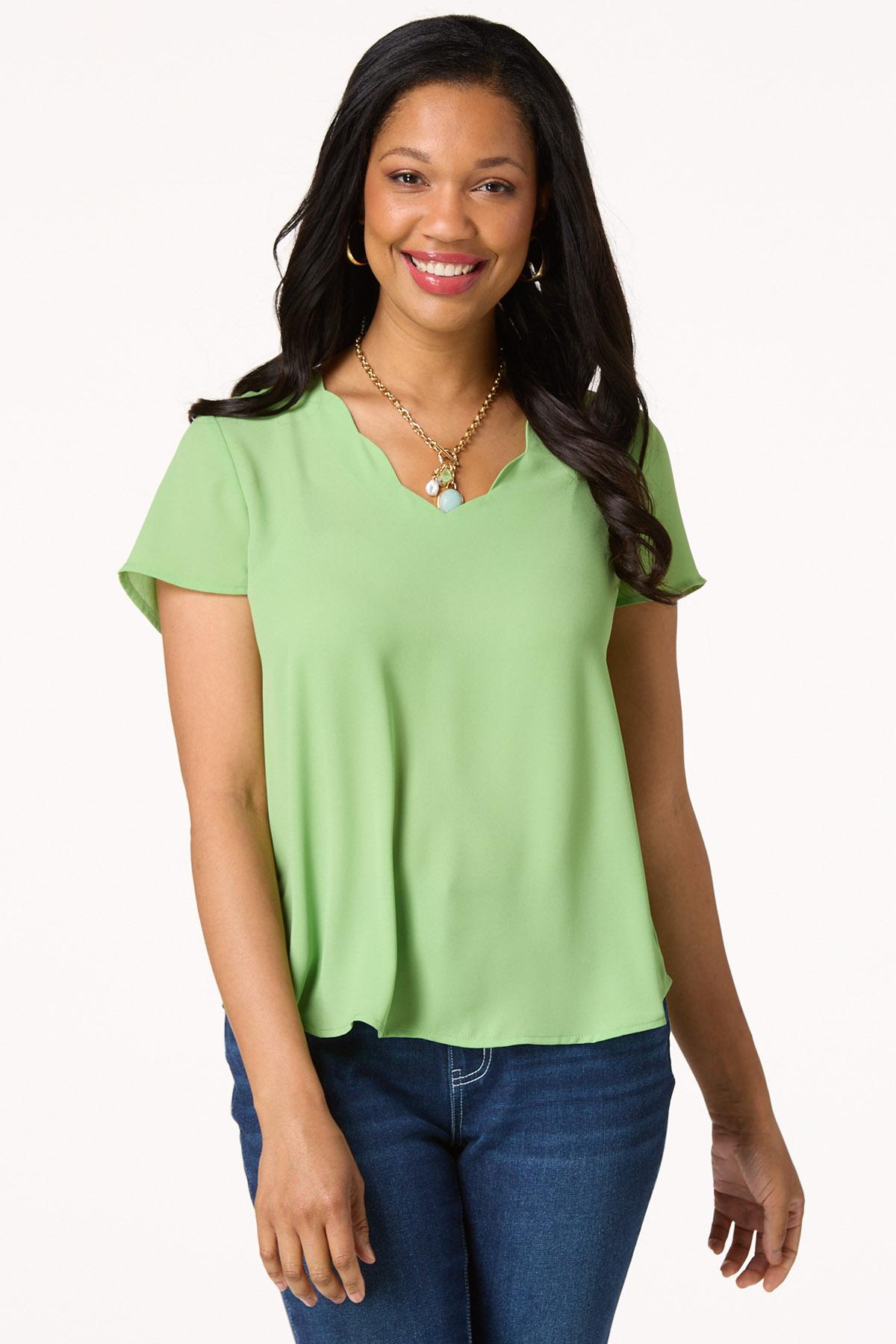 Scalloped Trim Top