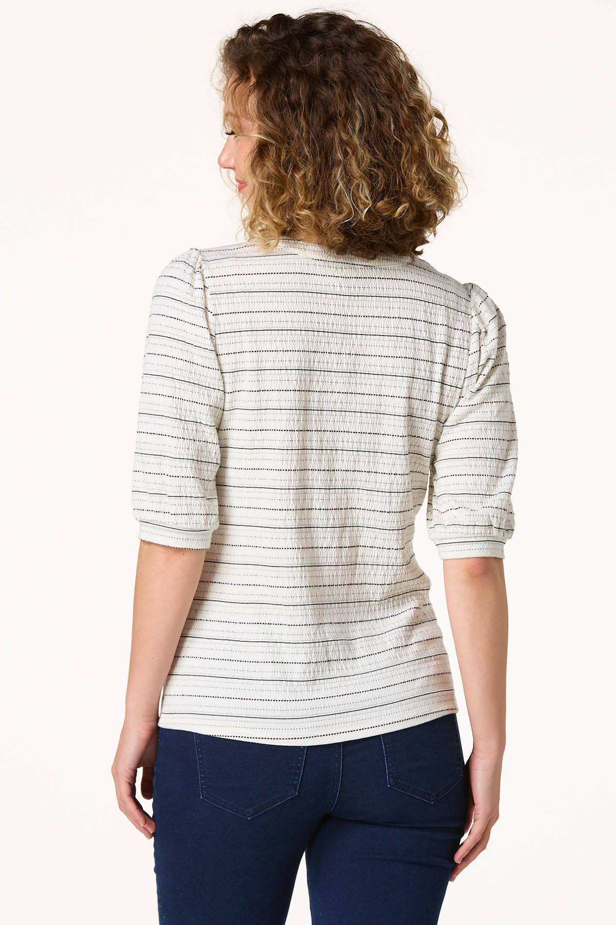 Puckered Stripe Top