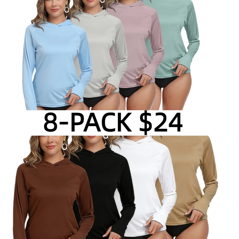 Women's Sun Protection Shirt Long Sleeve Lightweight Hoodie for Women Hiking Outdoor Fishing Summer dealsforyoudays